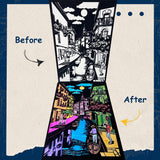 Velvet Colouring Posters - City On Water