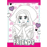 Colour Your Own Manga Book 4 with Manga Colouring Poster for Kids Age 4+