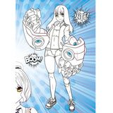 Colour Your Own Manga Book 3 with Manga Colouring Poster for Kids Age 4+