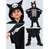 Luminous Ghost Bat cape style Cloak, Kids Halloween Costume Fancy Dress Up