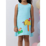 Aqua Abstract design dress