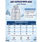Purple Polka Dots Cute Character-Themed Quilted Hooded Sleeveless Winter Jacket for Kids