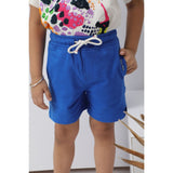 blue shorts