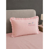 4 pcs Unicorn & Princess Luxe Embroidered collection of Single bed comforter, 1 flat bedsheet, 2 pillow covers entire Bedding Set for Single Size Bed.
