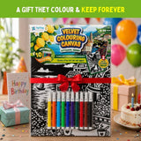 PepPlay Velvet Colouring Canvas Set of 2 | Venice & Amalfi Coast | DIY Velvet Art Kit with 10 Sketch Pens | Framable Wall Art | Mindfulness Activity | Ages 8+