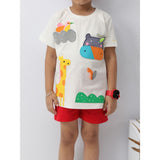 White Abstract design T-SHIRT