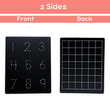 Berrybee Reusable Double Sided Tracing Chalkboard Handwriting Practice Board, Gift for Toddlers (Maths)