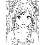 Colour Your Own Manga Book 1 with Manga Colouring Poster for Kids Age 4+