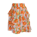 Orange Ruffle Skirt