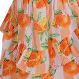 Orange Ruffle Skirt