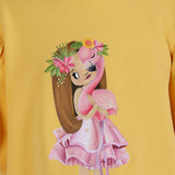 Girl With Flamingo Dress
