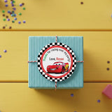 Round Thank You Label - 95 Car