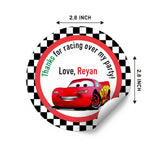 Round Thank You Label - 95 Car
