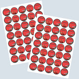 Round Water Proof Labels -95 car