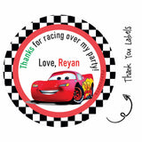 Round Thank You Label - 95 Car
