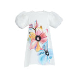 Hand Painted Chunky Floral Dress