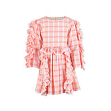 Ruffled Check Dress