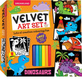 Dinosaurs - Velvet Art Set With 10 Free Sketch Pens