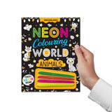 Animals Neon Colouring World Book for Kids Age 4 - 7  years with Neon Pens