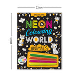 Animals Neon Colouring World Book for Kids Age 4 - 7  years with Neon Pens