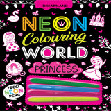 Princess Neon Colouring World Book for Kids Age 4 - 7  years with Neon Pens