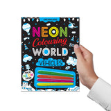 Vehicles Neon Colouring World Book for Kids Age 4 - 7  years with Neon Pens