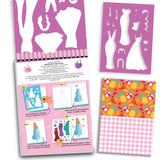 Style Studio Fashion Sketch Activity Book 2 for Girls Age 4-8 years– Creative Design Kit with Sticker Sheets, Stencil Sheets, Dressing Paper & Sketch Pages | Fun DIY Activity Book