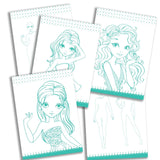 Style Studio Fashion Sketch Activity Book 2 for Girls Age 4-8 years– Creative Design Kit with Sticker Sheets, Stencil Sheets, Dressing Paper & Sketch Pages | Fun DIY Activity Book