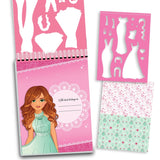 Style Studio Fashion Sketch Activity Book 1 for Girls Age 4-8 years– Creative Design Kit with Sticker Sheets, Stencil Sheets, Dressing Paper & Sketch Pages | Fun DIY Activity Book