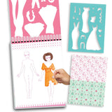 Style Studio Fashion Sketch Activity Book 1 for Girls Age 4-8 years– Creative Design Kit with Sticker Sheets, Stencil Sheets, Dressing Paper & Sketch Pages | Fun DIY Activity Book
