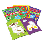 1500 Mosaic Stickers Book 1 with Colouring Fun  - Sticker Book for Kids