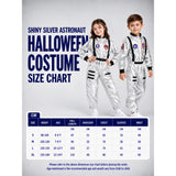 Shiny Silver Astronaut, Unisex Halloween Costume Fancy Dress Up for Kids