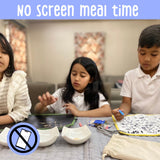 Berrybee Dine Doodle Mat-Reversible & Reusable Mat with 1 Erasable Marker and Chalk