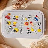 Bento Lunch Box Double Compartment - Football