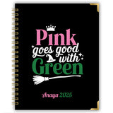 Pink goes with Green Wicked Annual Planner - Undated