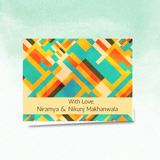 Personalised Gift notecard - Abstract Stripes