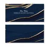 Money Envelope (Adult) - Blue Gold Marble