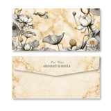 Money Envelope (Adult) - Chrome Marble Lotus