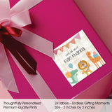 Gift Labels personalised - Animal Bash