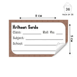 School Book Label -Animal faces