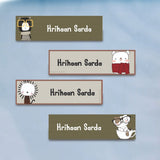Waterproof Labels - Animal Faces