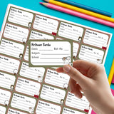 School Book Label -Animal faces