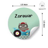 Round water proof label - Animal Racer