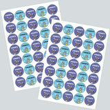 Round Water Proof Labels - Animal Ride