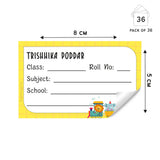 School Book Label - Animals Fun Ride