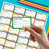 School Book Label - Animals Fun Ride