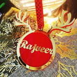 Antlers Gold Acrylic Mirror Tree Ornament