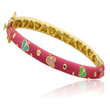 Multi Color Enamel Butterflies Bangle