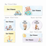 Mixed Waterproof Labels for Kids - Baby Safari