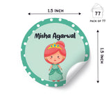 Round Water Proof Labels - Baby Princess